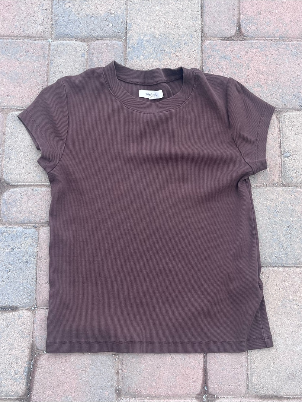 Madewell Kids Short Sleeve Ribbed Tee - Brown